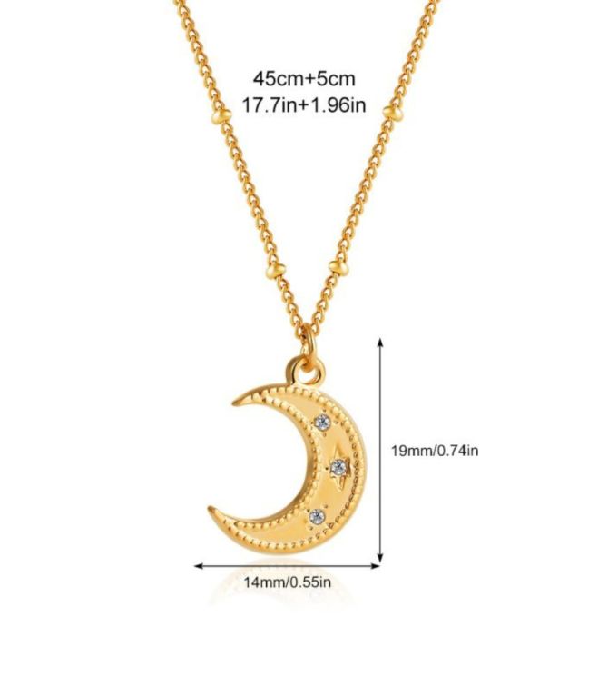 Collar diamond moon