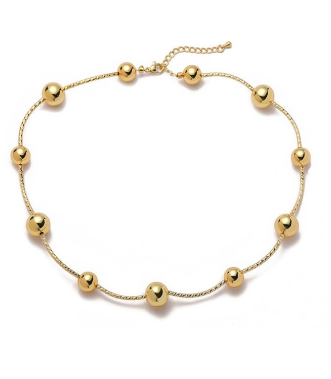 Collar dorado bead