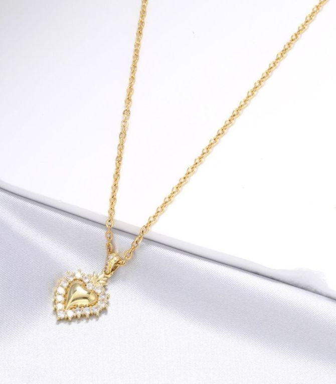 Collar dorado heart