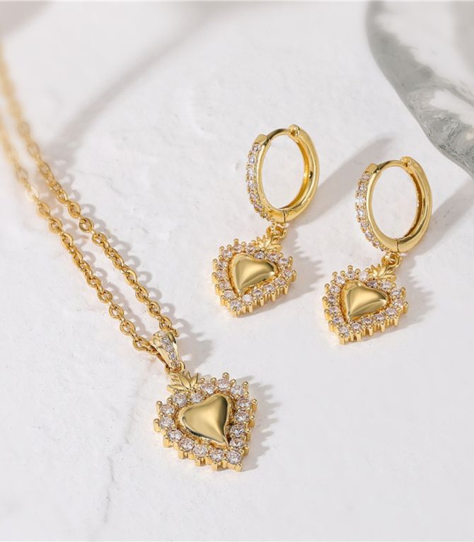 Collar dorado heart