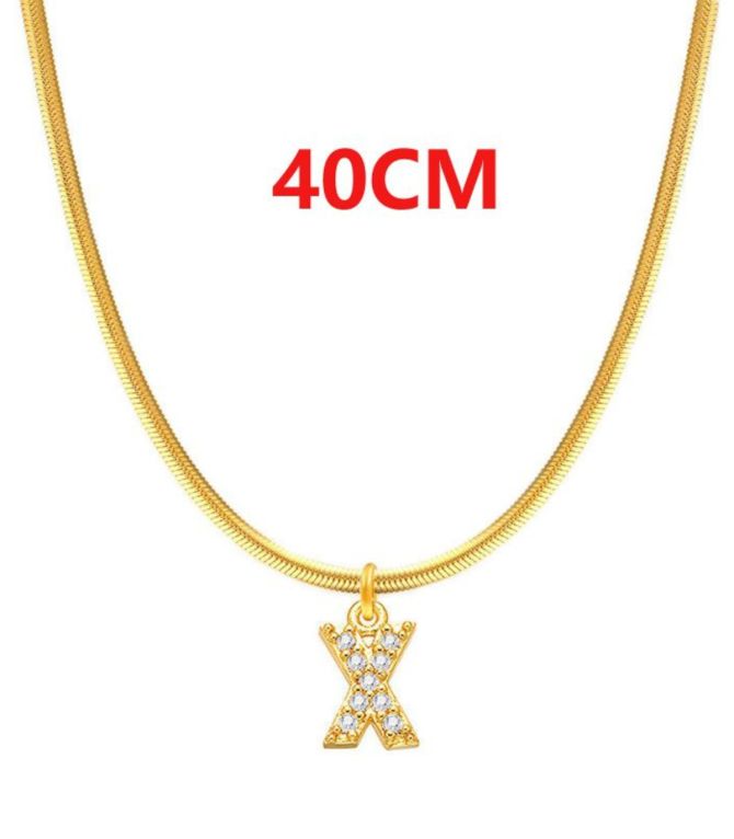 Collar zirconias letra x