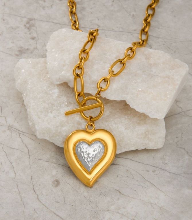 Collar bluckle corazón