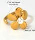 Anillo zirconium flower