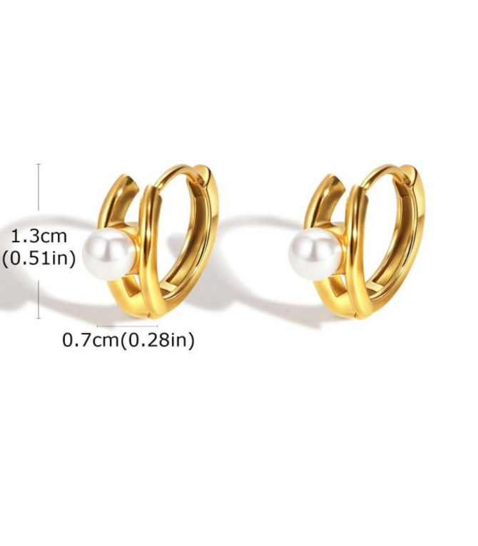 Aretes con perla