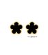 Aretes black flower