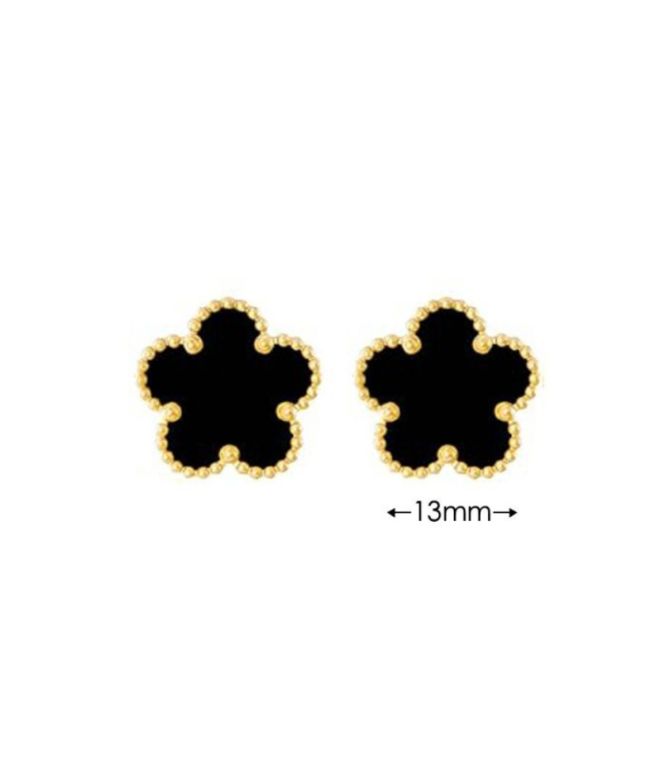 Aretes black flower