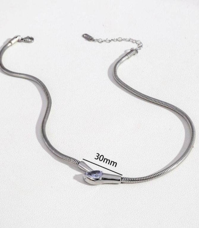 Collar silver snake
