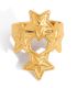 Anillo estrellas doradas