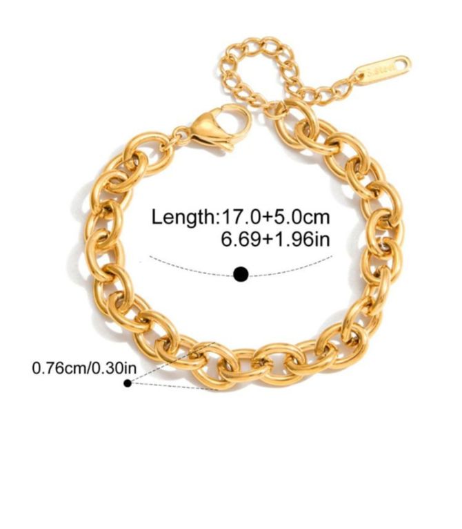 Brazalete dorado eslabones