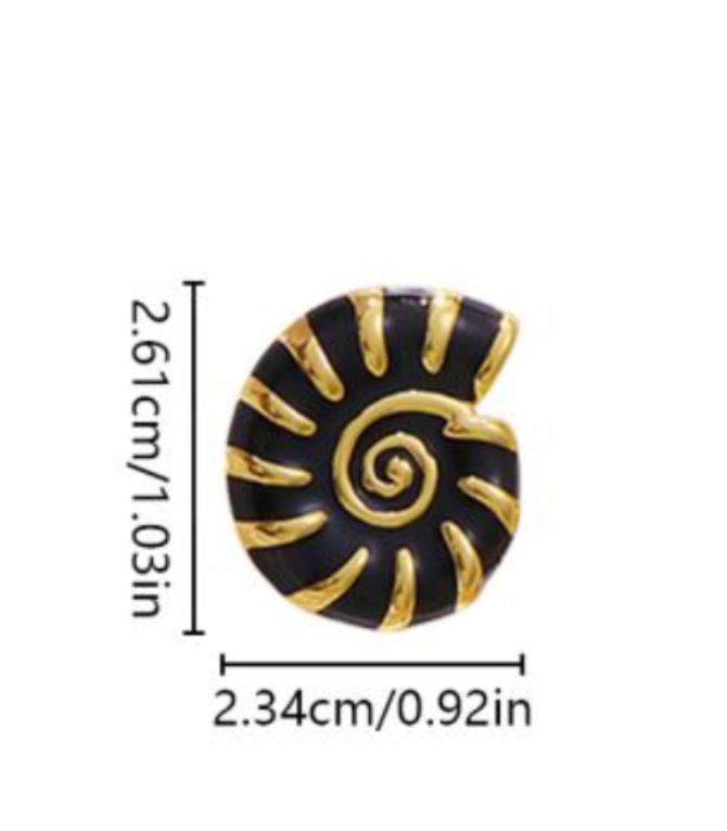 Aretes negros concha