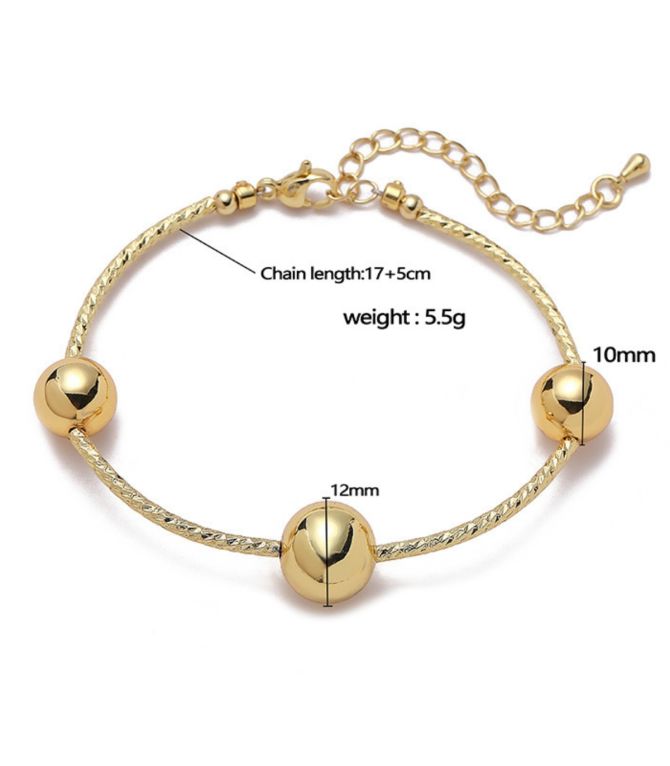 Brazalete gold bead