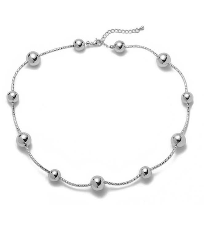 Collar silver bead
