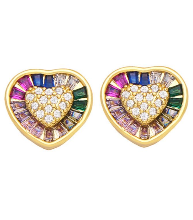 Aretes diamond heart