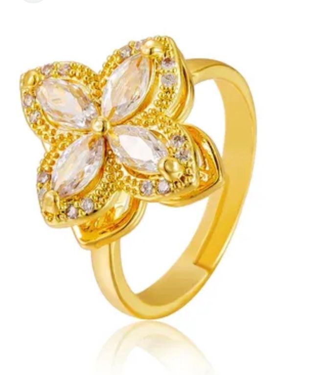 Anillo giratorio diamond clover