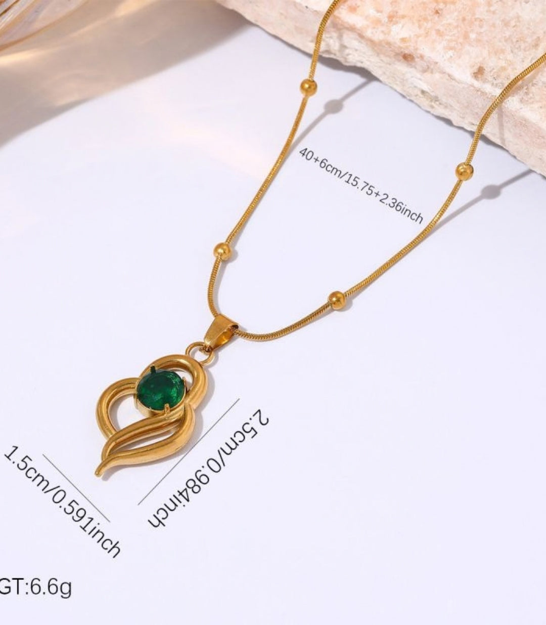 Collar Green Clavicle Chain