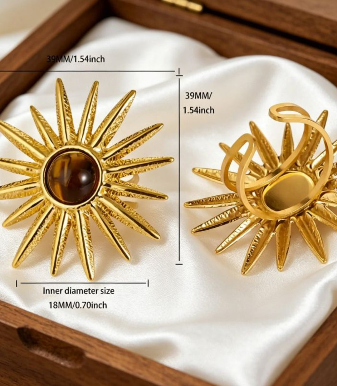 Anillo Sol Ojo de Tigre