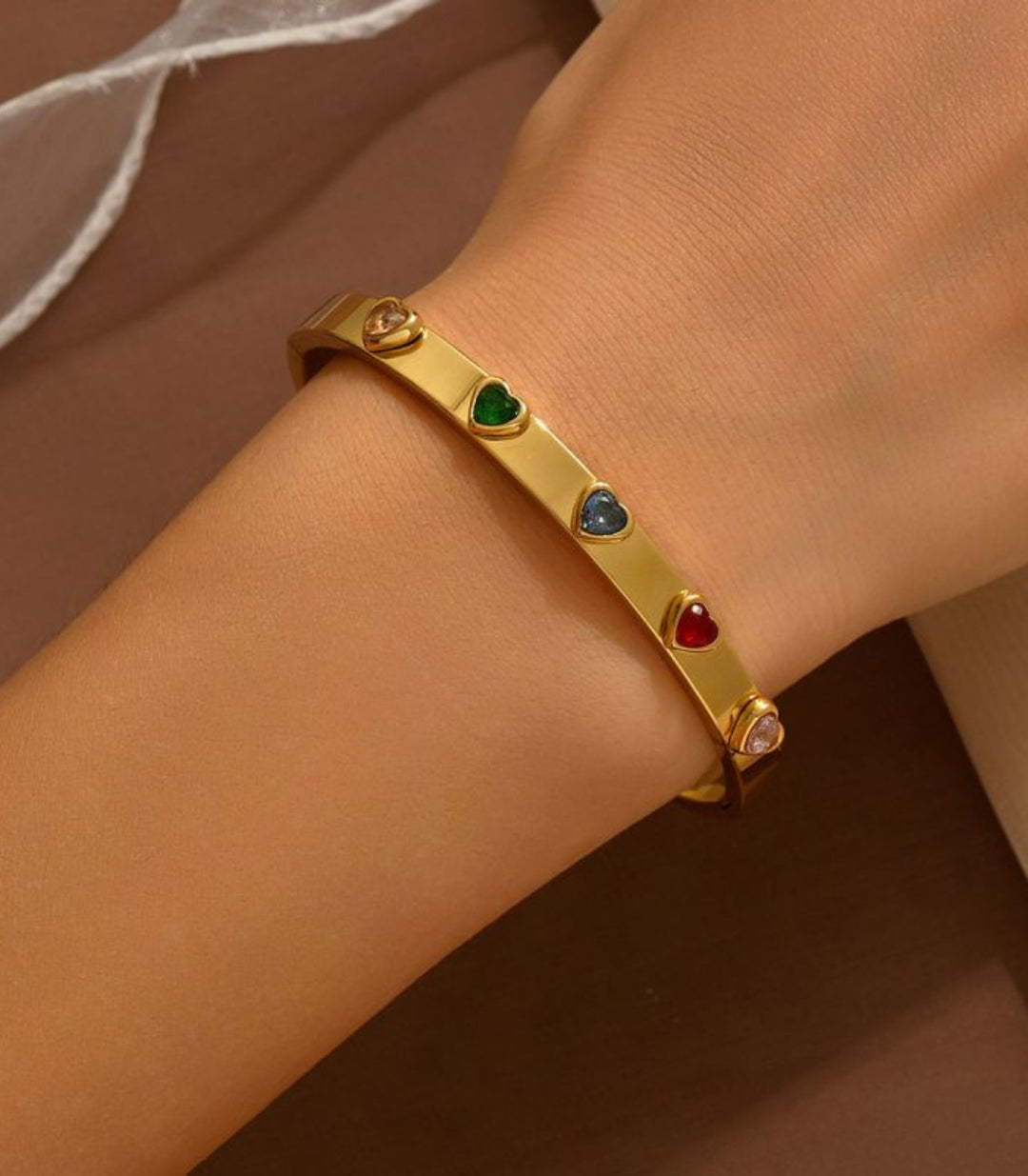 Brazalete Diamond Heart Colored