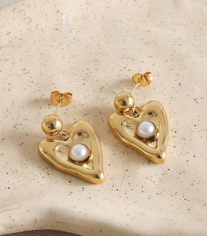 Aretes Cortazón con Perla