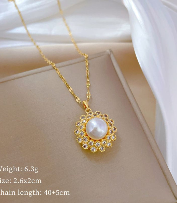 Collar Perla con Zirconias