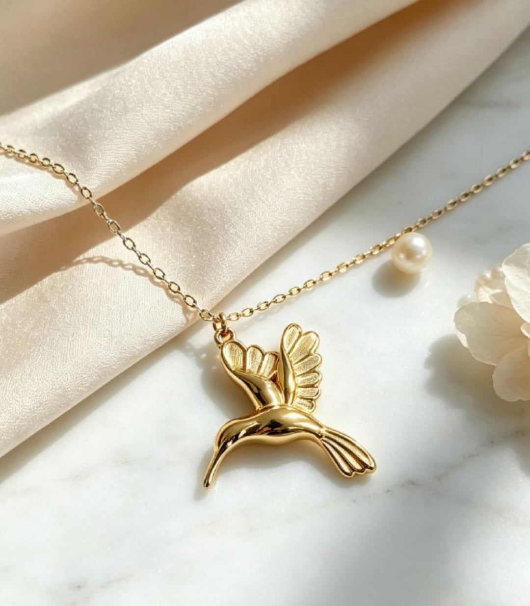 Collar Colibrí Dorado