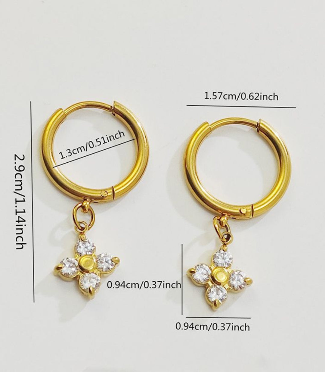 Aretes Four leaf Clover
