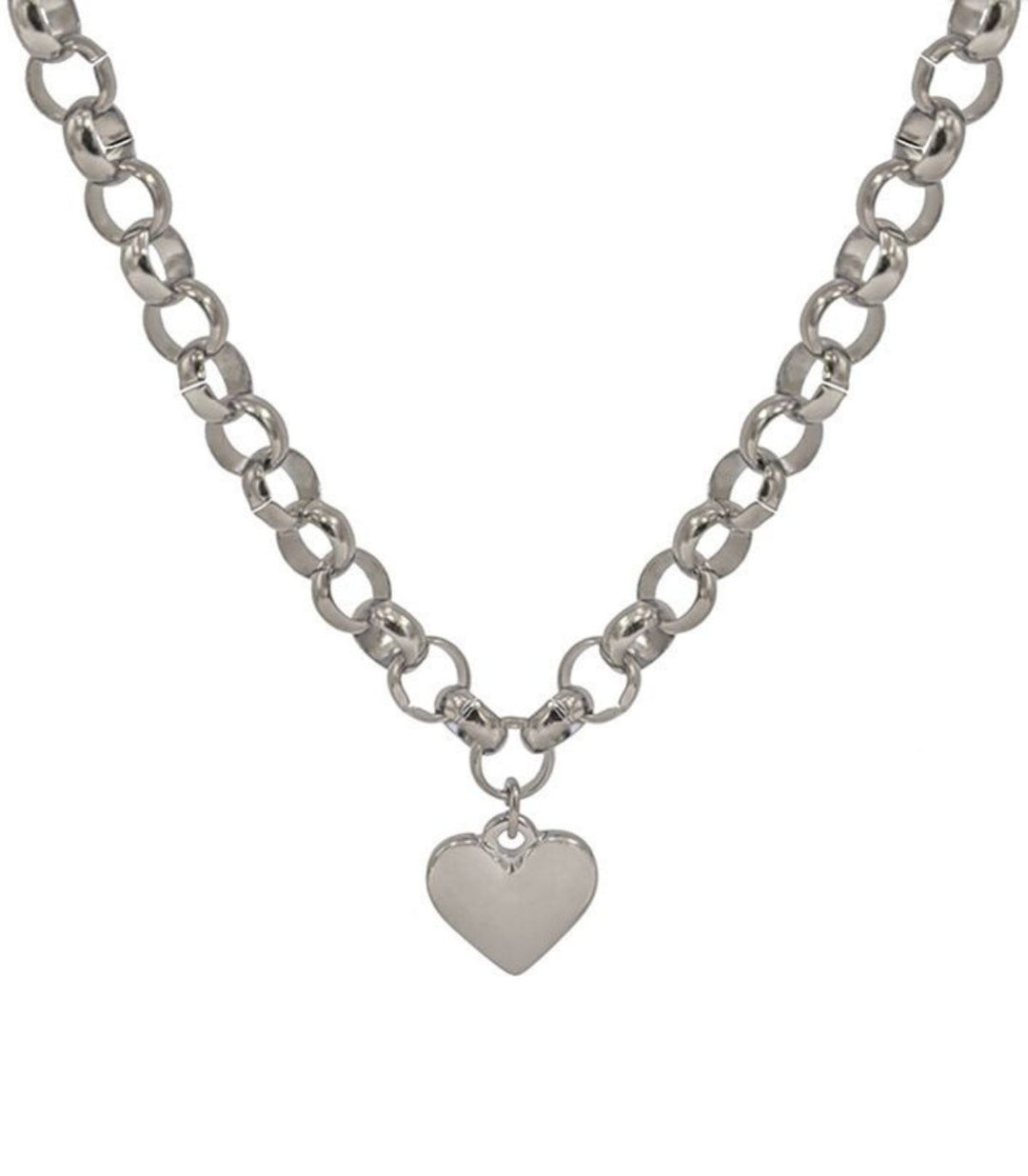 Collar Plata Cierre Corazón