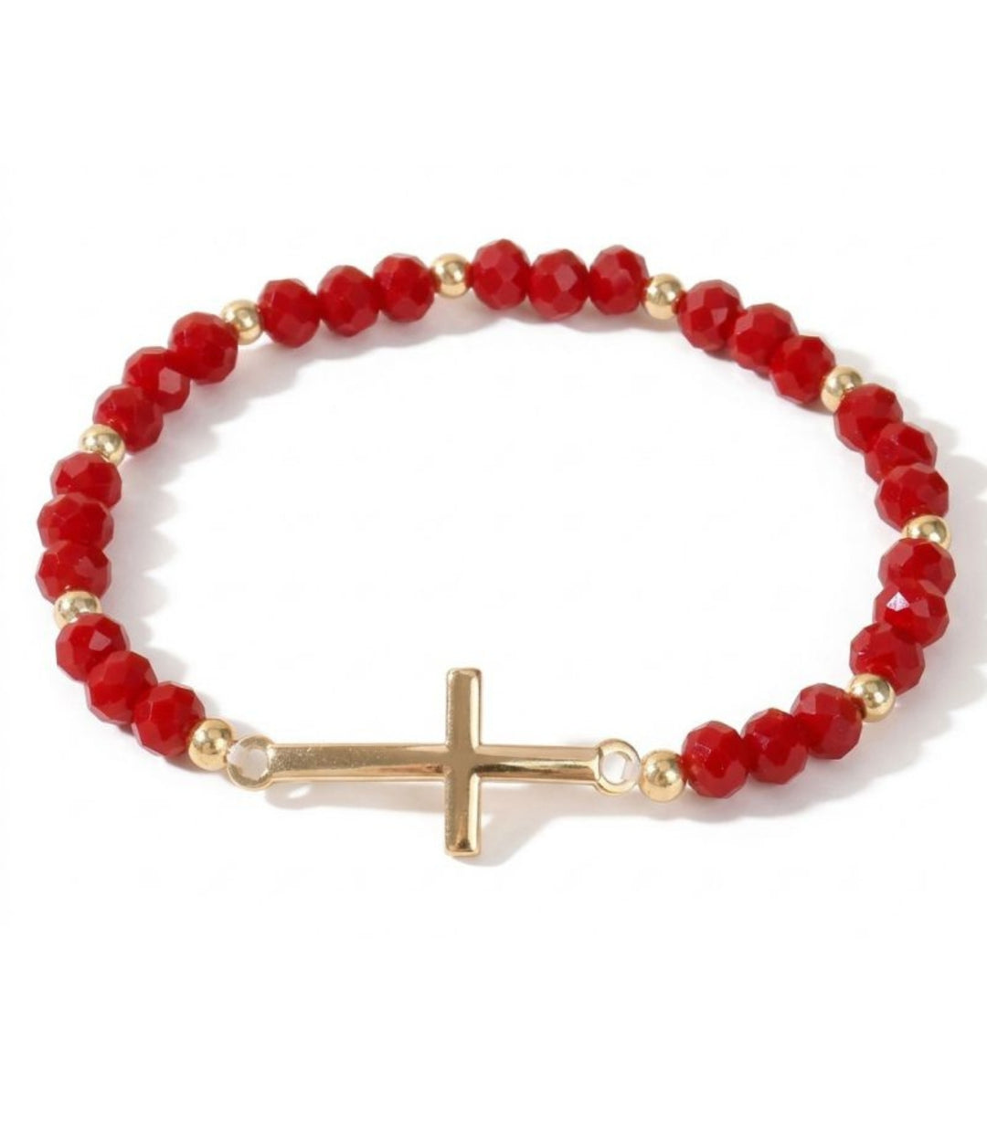 Brazalete Vintage Red Crystal Glass