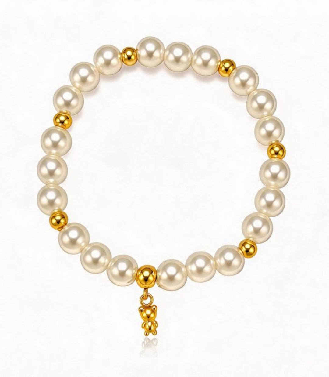 Brazalete Gold Bear Beaded