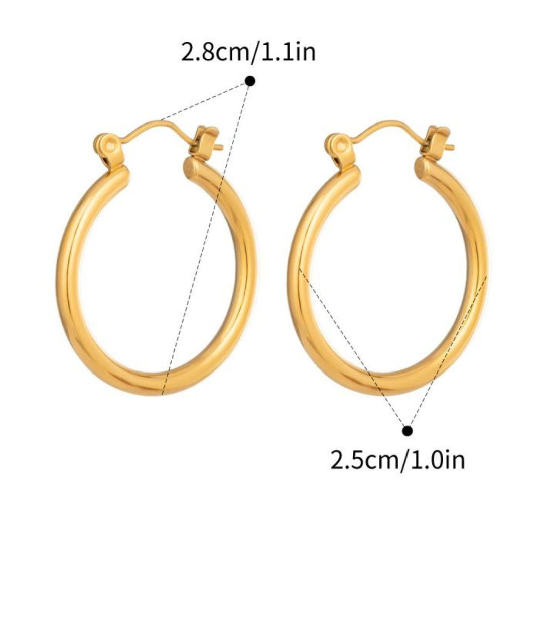 Aretes Gold Round