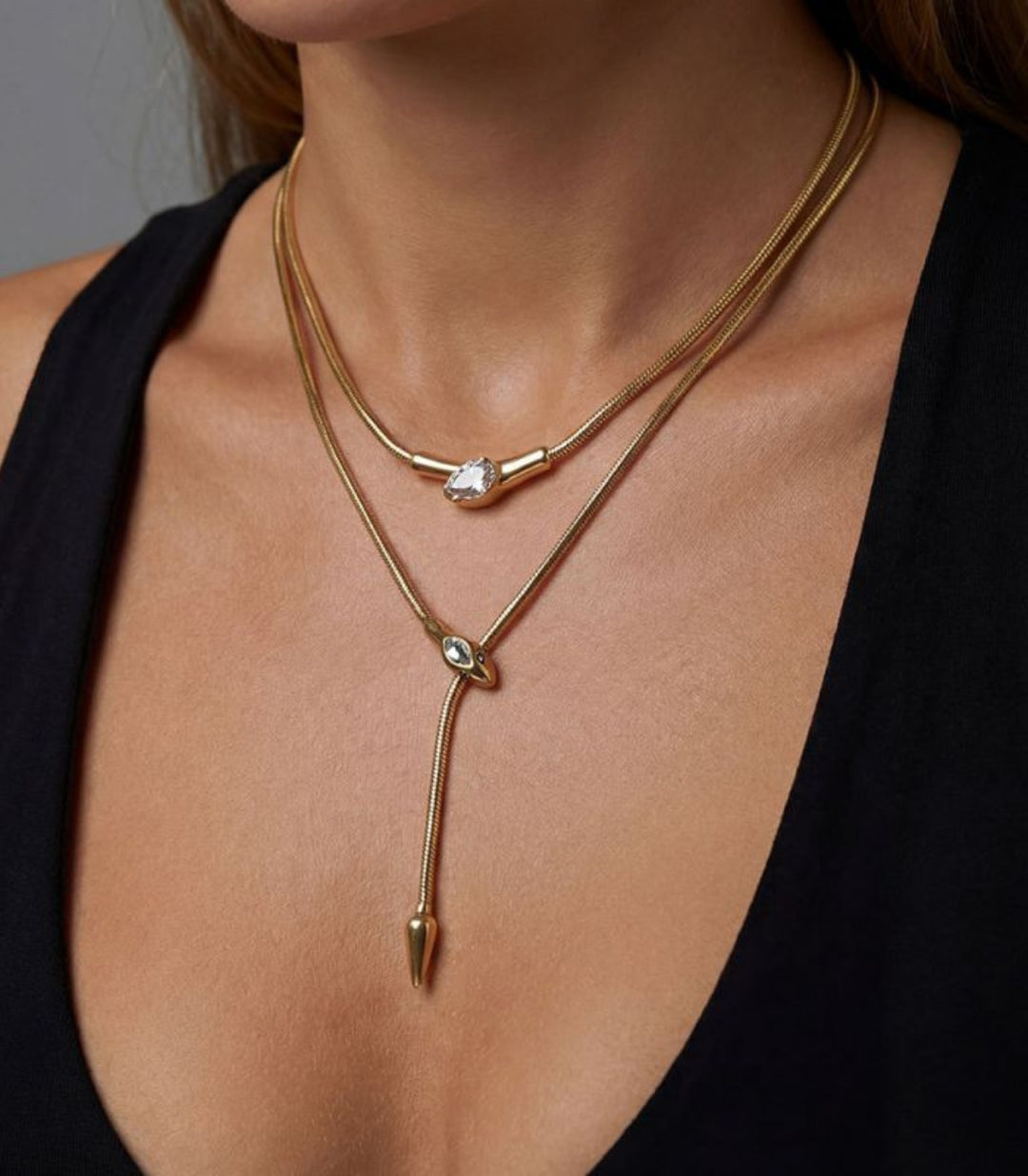 Collar White Snake Chain