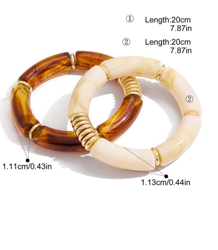 Brazaletes set acrylic