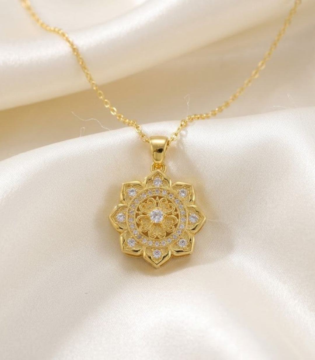 Collar Sunflower Rotating Zircon