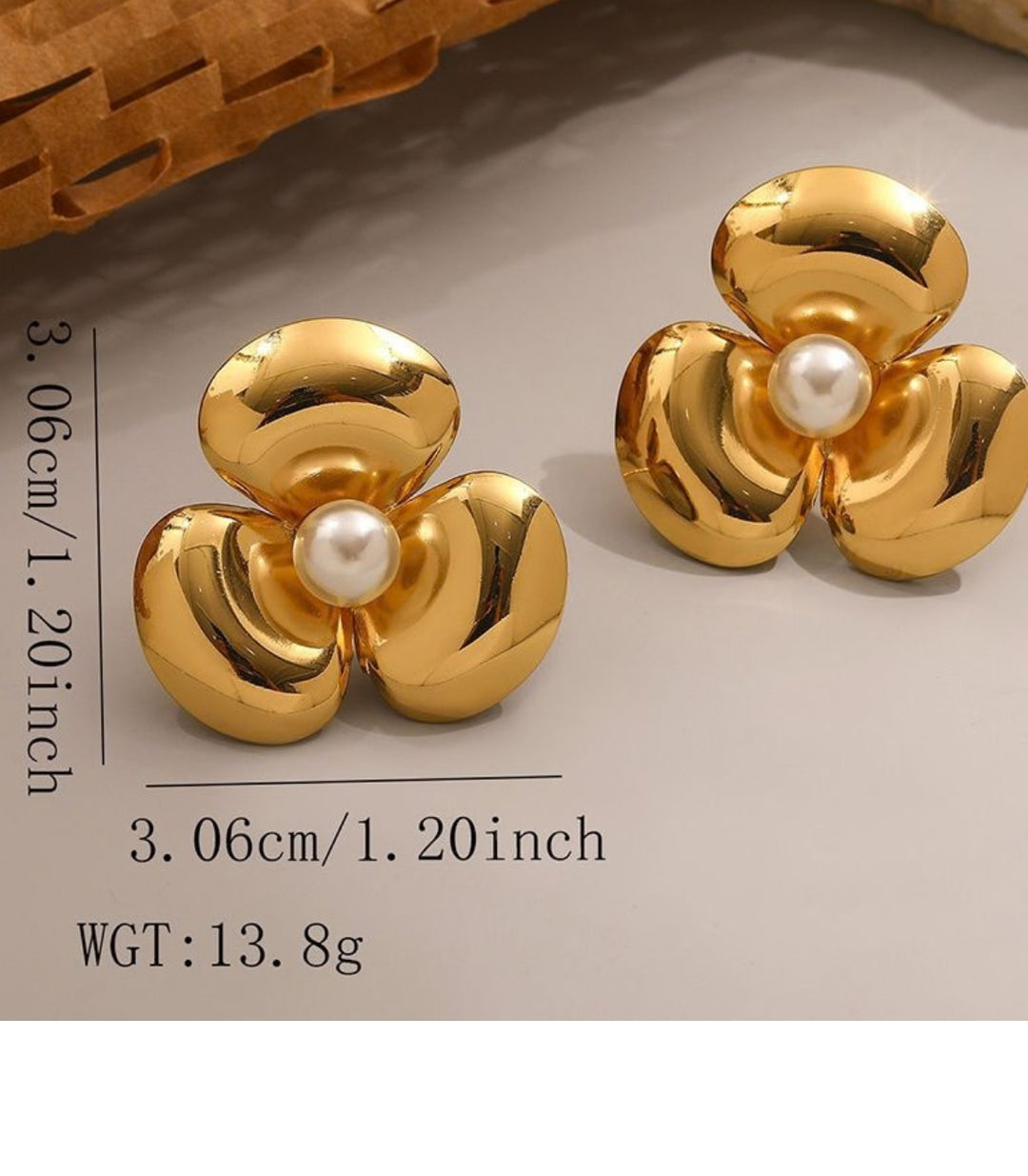 Aretes Flower Pearl