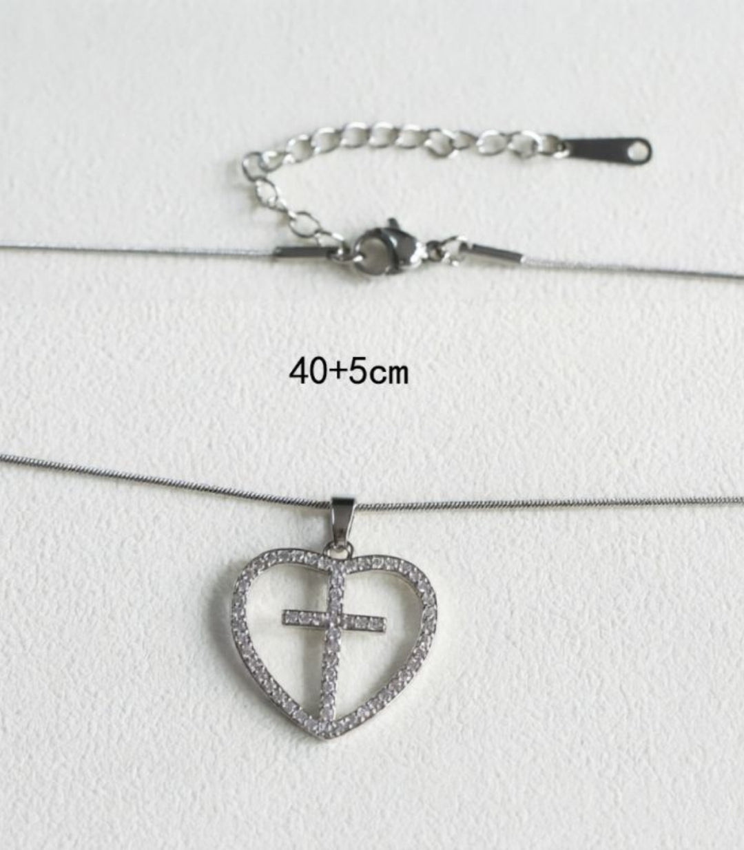 Collar Cruz Zirconias Plata