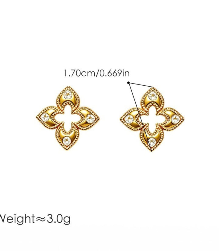 Aretes Clover con Zirconias