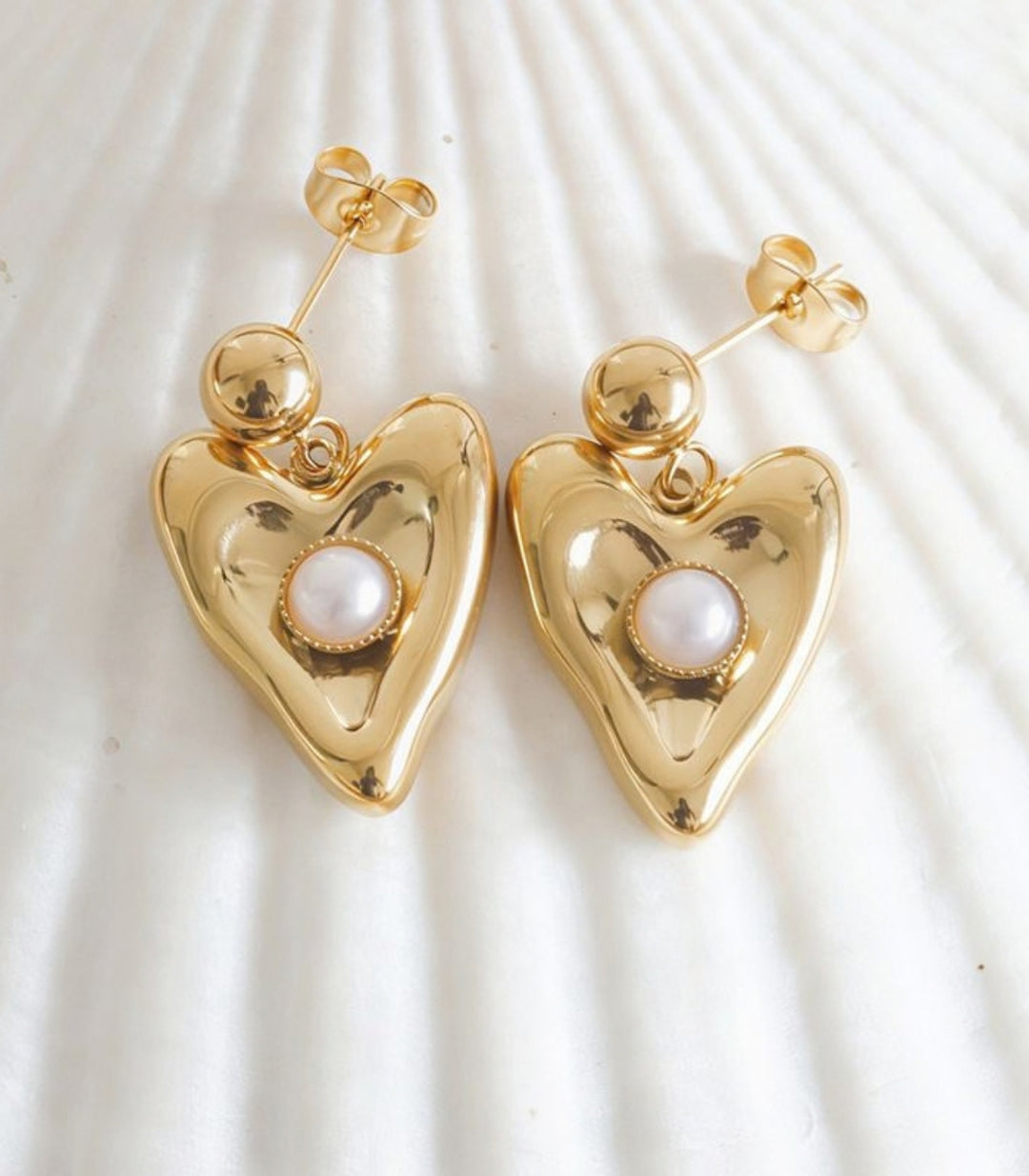Aretes Cortazón con Perla
