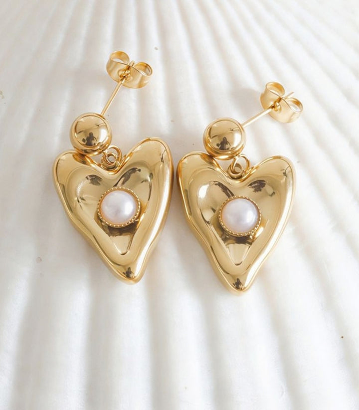 Aretes Cortazón con Perla