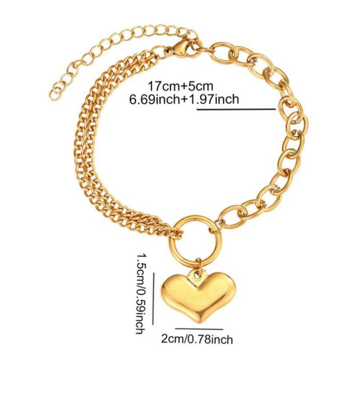 Brazalete Gold Heart