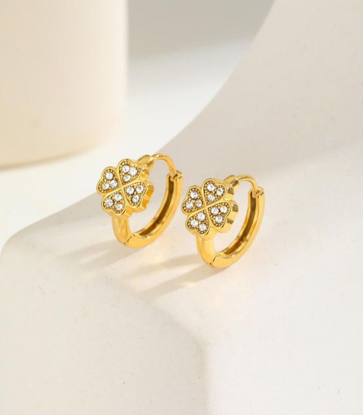 Aretes Clover con Zirconias