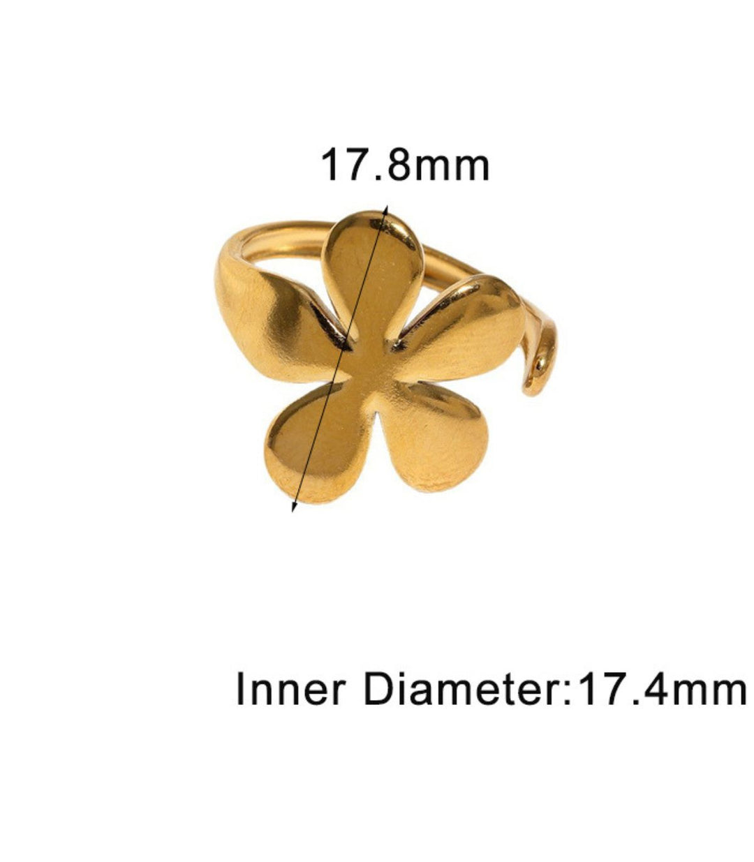 Anillo Flor Dorado
