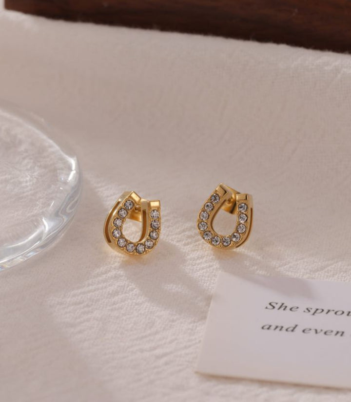 Aretes herradura zirconias