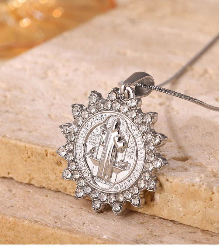 Collar zirc plata san benito