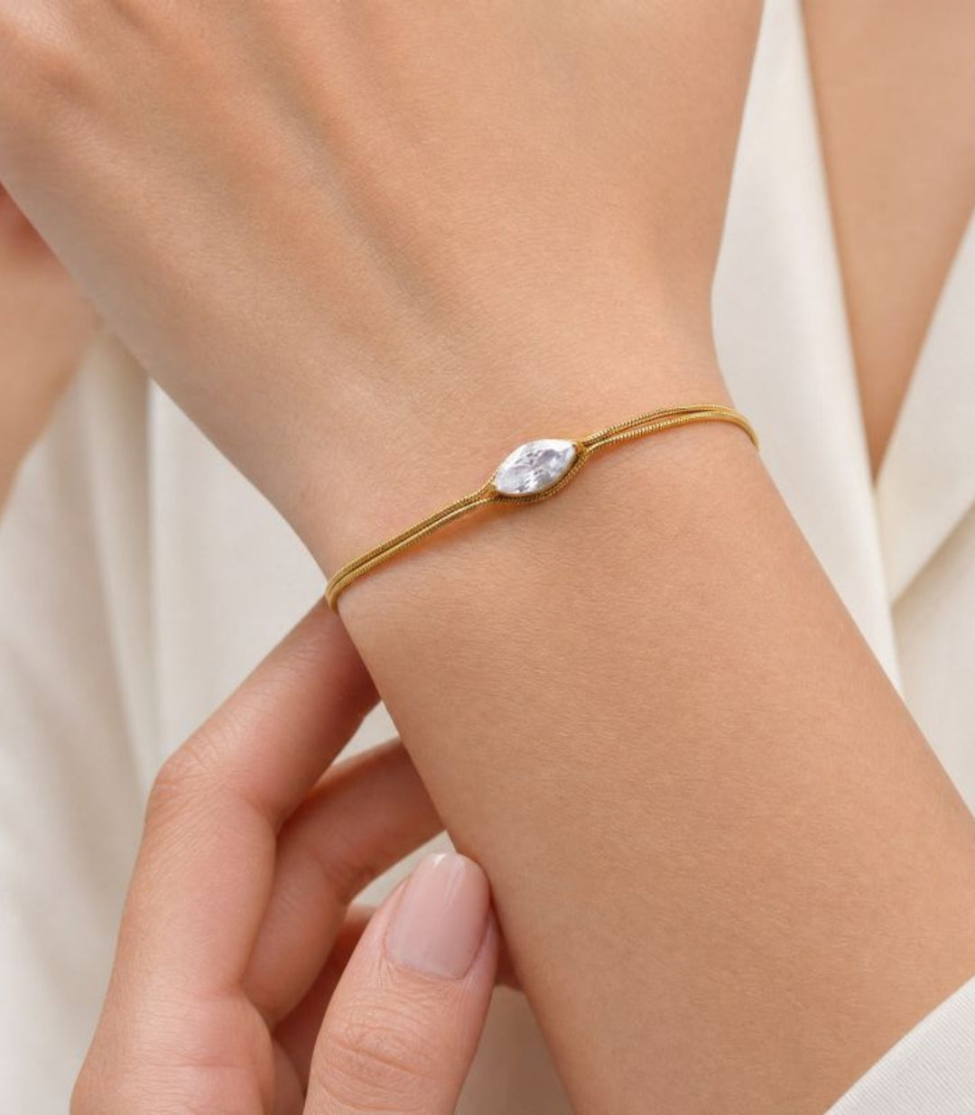 Brazalete Marquise Zircon Oval