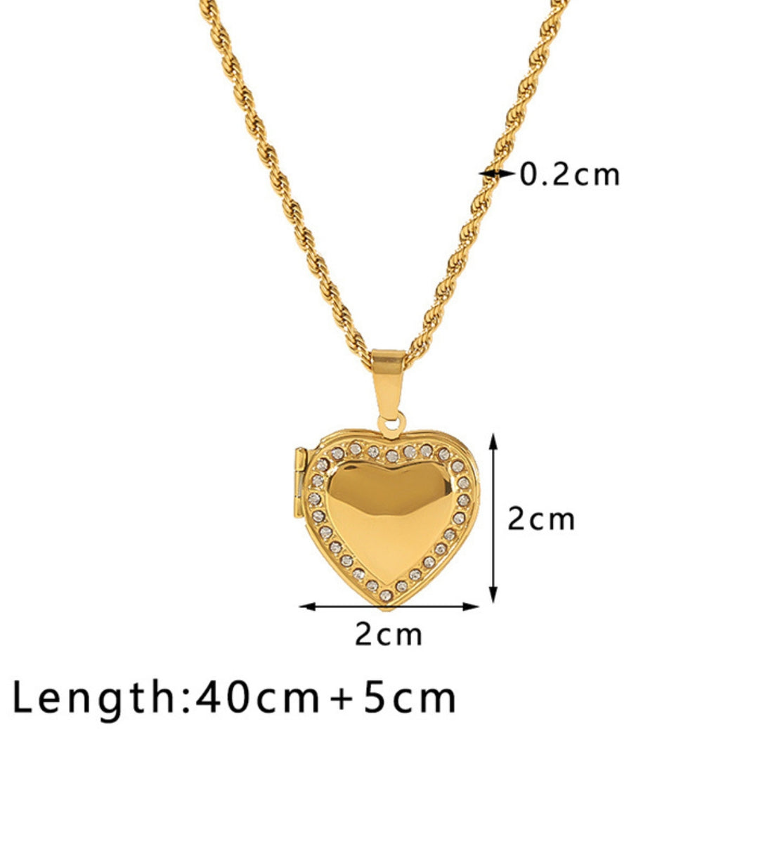 Collar Relicario Diamond Love 2