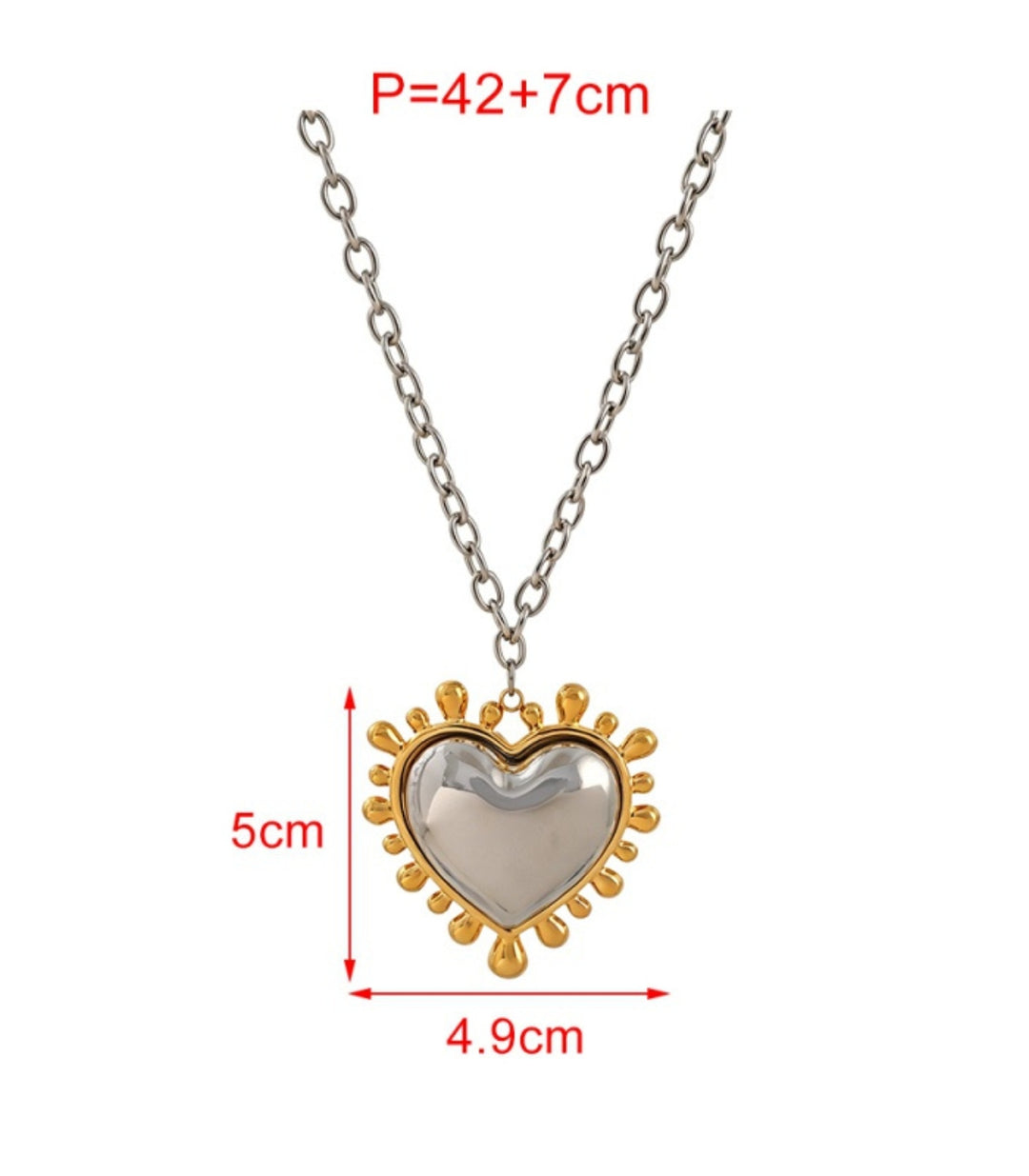 Collar Bicolor Corazón