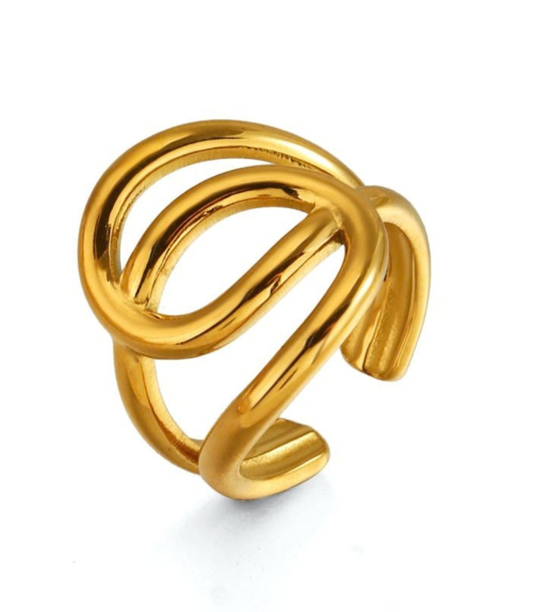 Anillo Gold Geometric Stackable