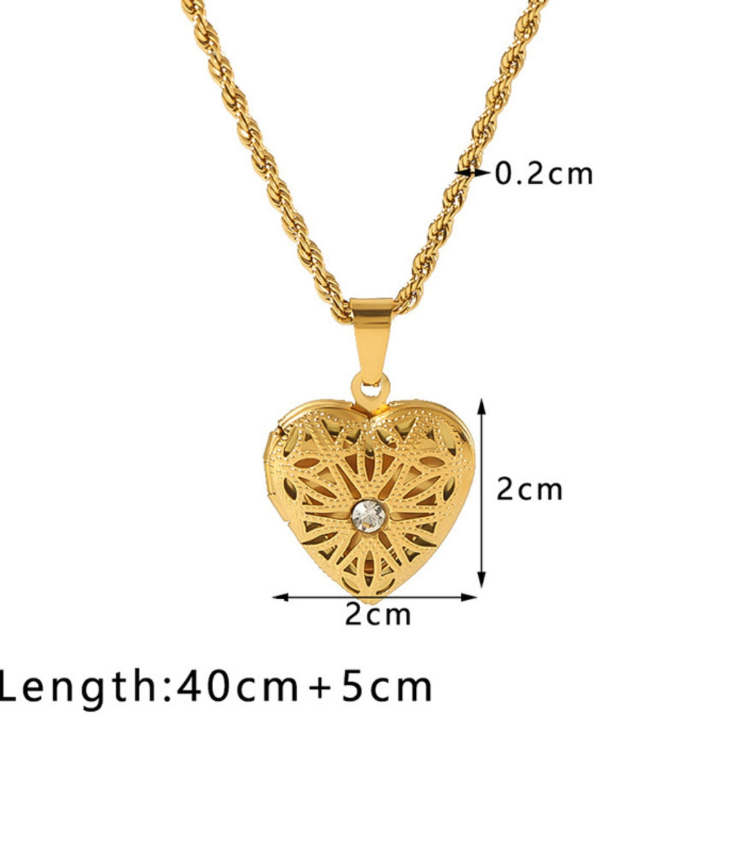 Collar Relicario Diamond Love 3