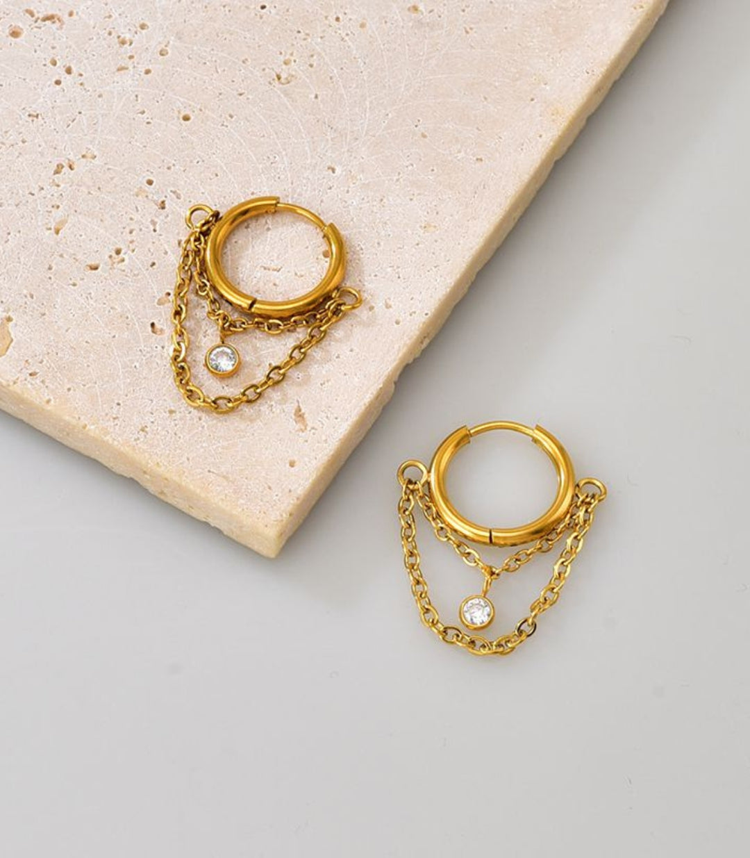 Aretes Round Zircon Tassel