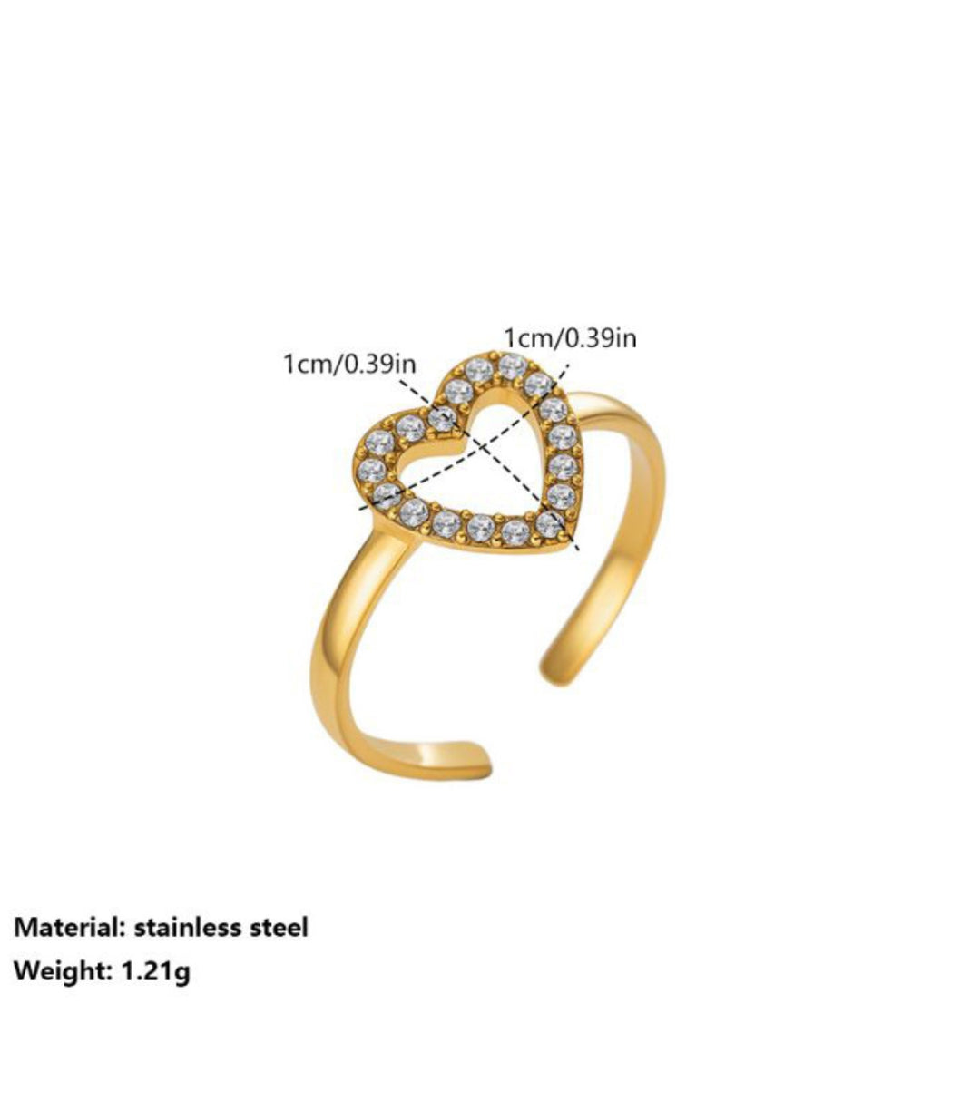 Anillo Corazón con Zirconias