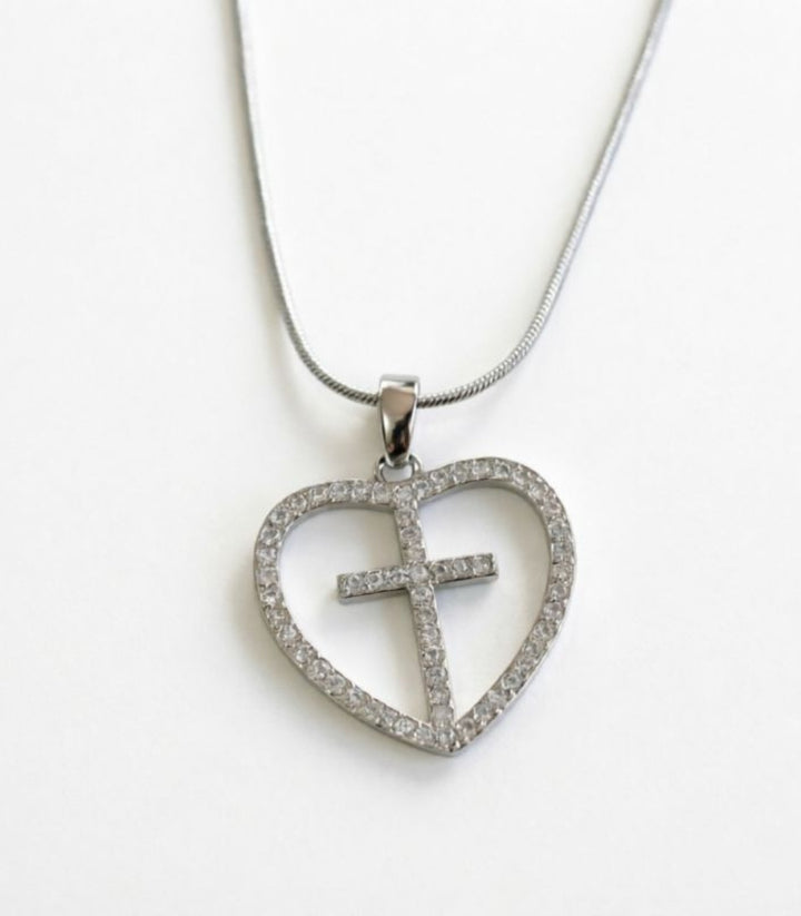 Collar Cruz Zirconias Plata